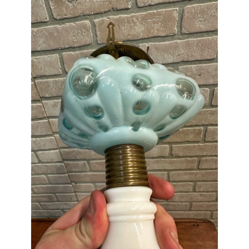 04b63028-ab3b-4c15-b68c-a92bfbcf3e08_LP.jpg Antique Hobbs Dot Blue Opalescent Art Glass EAPG Oil Lamp Milk Glass