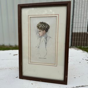 Marian Standish 1907 Harrison Fisher Framed Litho Victorian Women