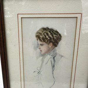 Marian Standish 1907 Harrison Fisher Framed Litho Victorian Women