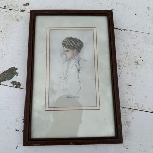 Marian Standish 1907 Harrison Fisher Framed Litho Victorian Women