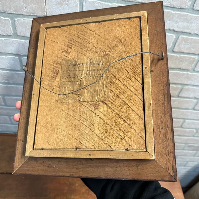 257c19cb-bbc2-4b59-93c8-1136afc7fac3_LP.jpg Antique c1880s Electrograph Tintype Portrait Photograph in Walnut Frame