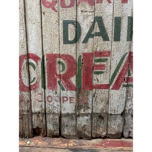 3503ca05-e792-4b9d-9189-260c638c7501_LP.jpg Antique Early 1900s Holly Dairy Ice Cream Painted Wooden Trade Sign Soda Store