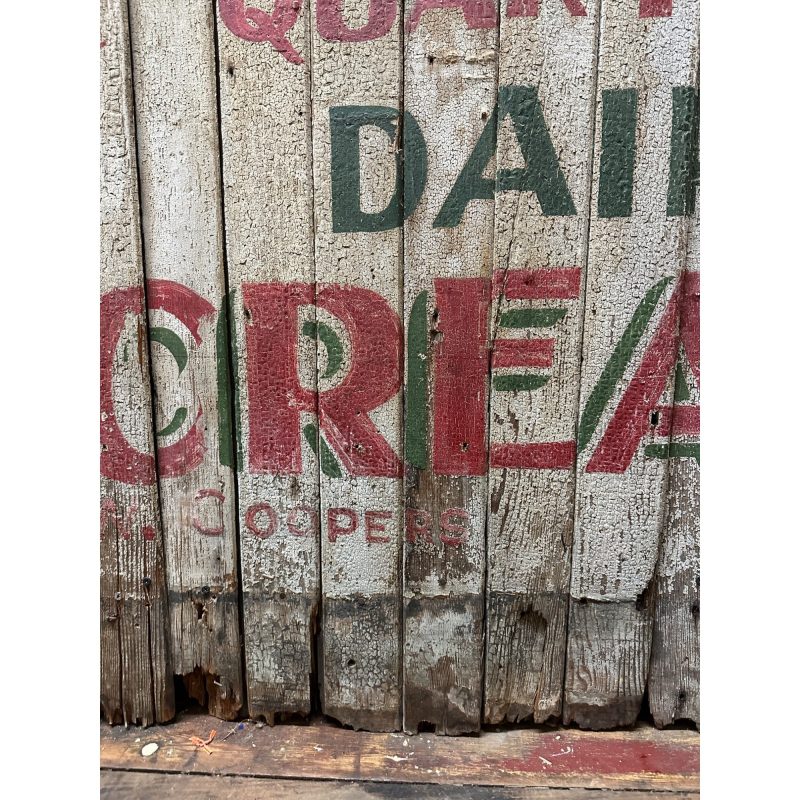 3503ca05-e792-4b9d-9189-260c638c7501_LP.jpg Antique Early 1900s Holly Dairy Ice Cream Painted Wooden Trade Sign Soda Store