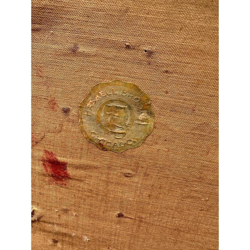 35a2de29-ada0-4580-bf00-8509ae71569e_LP.jpg Original WWI Lieutenant Leroy Nortman 33rd Division Storage Trunk Foot Locker WW1