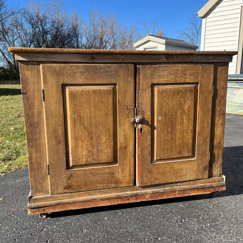 3GlkVMbt_0.jpg Antique Early Primitive Jelly Cabinet Cuboard Table