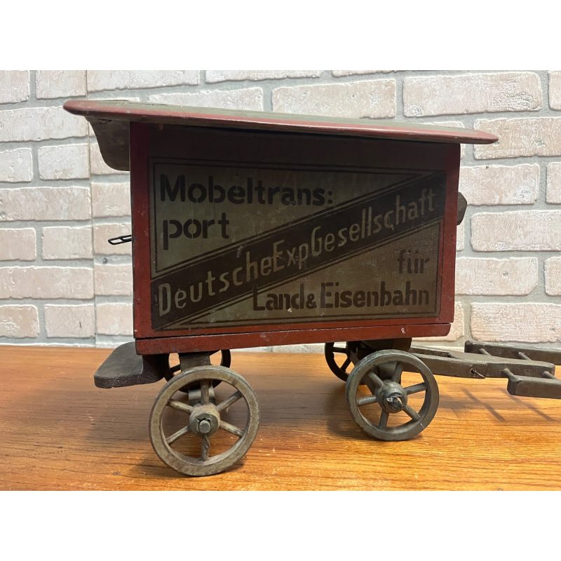 Antique 19th Century German Horse Drawn Wagon Toy Folk Art Hand Painted