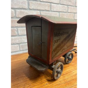 Antique 19th Century German Horse Drawn Wagon Toy Folk Art Hand Painted