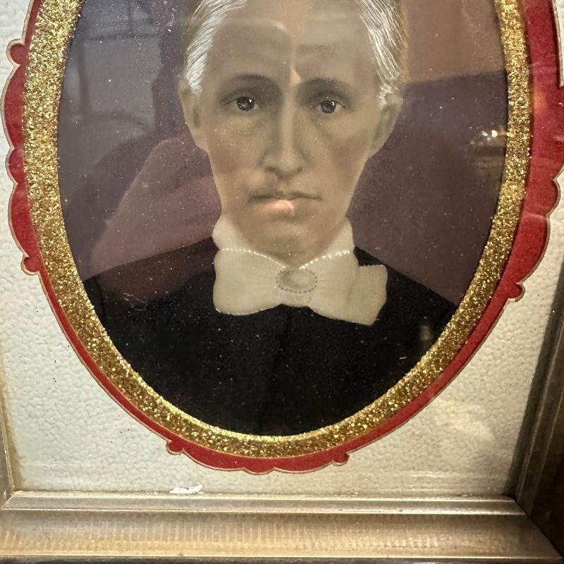 3fee7cb6-4506-44be-81e9-57f9df29450a_LP.jpg Antique c1880s Electrograph Tintype Portrait Photograph in Walnut Frame