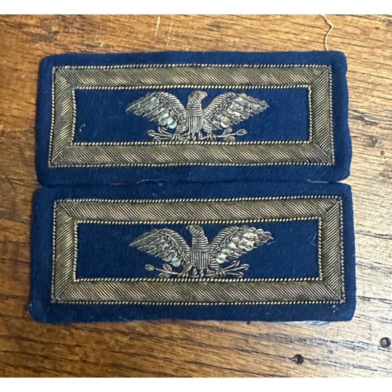 4CCGXBzS_0.jpg Original Rare Civil War Pair Full Colonel Officers Eagle Shoulder Boards Bullion