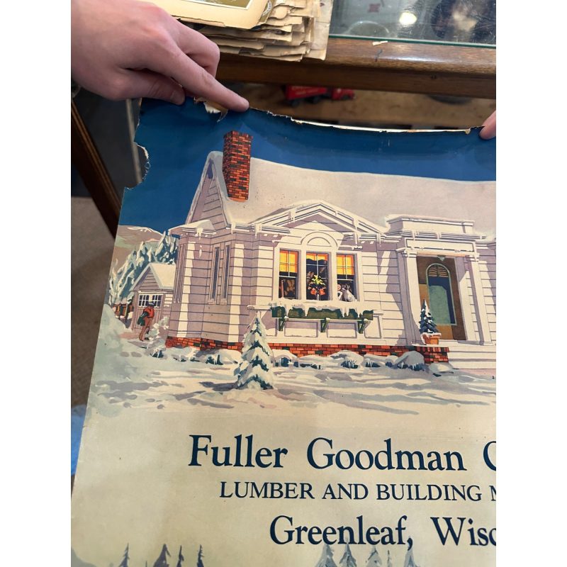 4Tokgokd_6.jpg Vintage Fuller Goodman Lumber (Oshkosh Wis) Advertising Calendar Sign Farm Litho