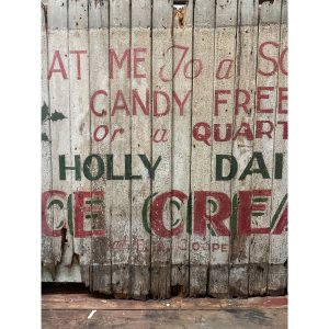 51ca512e-004c-4844-ab0e-1b60ddc100d8_LP.jpg Antique Early 1900s Holly Dairy Ice Cream Painted Wooden Trade Sign Soda Store