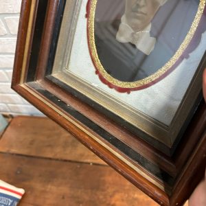 54c924ff-fd45-4d08-832f-b0d19fb72363_LP.jpg Antique c1880s Electrograph Tintype Portrait Photograph in Walnut Frame