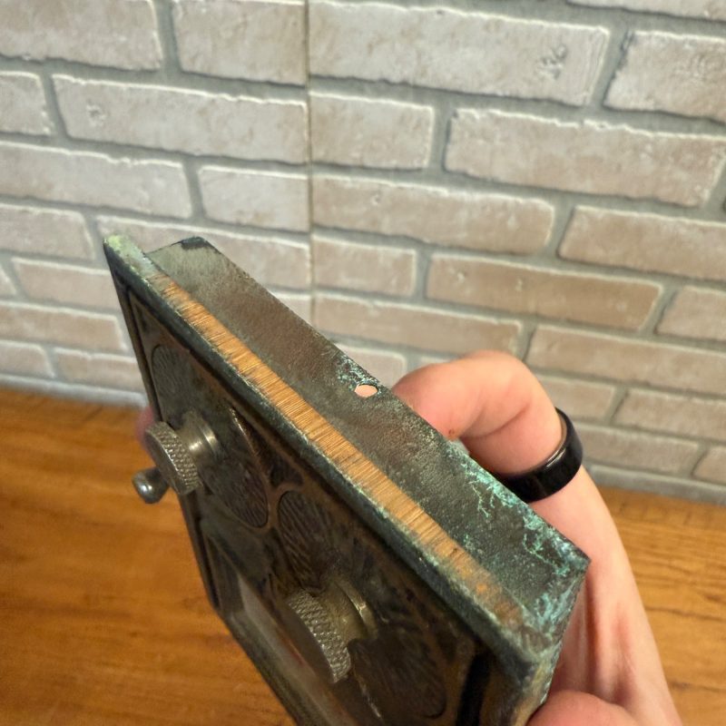 Antique Solid Brass US Post Office Eagle Box Door Corbin 2 Dial Combination USPS