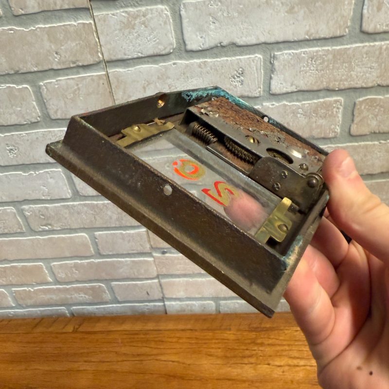 Antique Solid Brass US Post Office Eagle Box Door Corbin 2 Dial Combination USPS