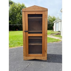 Antique Primitive Farmhouse Wood Pie Safe w/ Screen Door