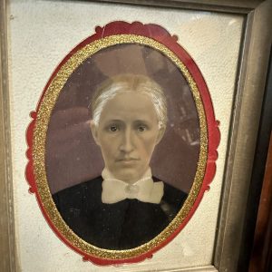 6d83bb15-fefa-4d4c-86a3-0a5dbfc69417_LP.jpg Antique c1880s Electrograph Tintype Portrait Photograph in Walnut Frame