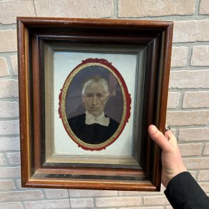 8c715169-1fdc-432e-b7d6-c1507f583758_LP.jpg Antique c1880s Electrograph Tintype Portrait Photograph in Walnut Frame