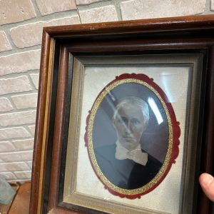 9f80a21f-f758-4aca-a2c2-843786d71264_LP.jpg Antique c1880s Electrograph Tintype Portrait Photograph in Walnut Frame