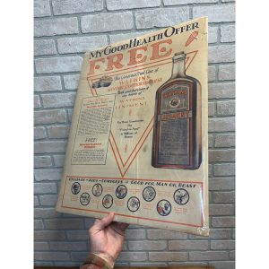 BngdWhFW_1.jpg Vintage 1920s Watkins Liniment Drug Store Advertising Sign Paper Litho Poster