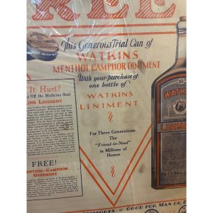 BngdWhFW_8.jpg Vintage 1920s Watkins Liniment Drug Store Advertising Sign Paper Litho Poster