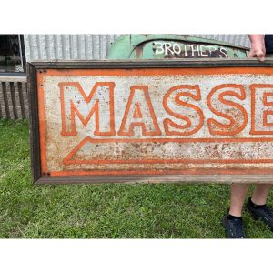 Rare Original 1900s Massey Harris Farm Tractors Advertising Wood Framed Sign