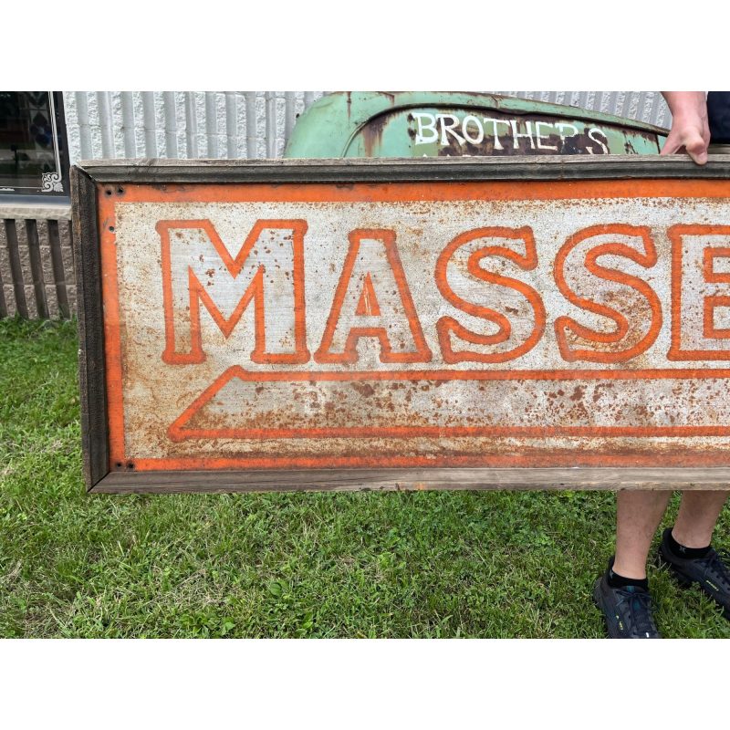 Rare Original 1900s Massey Harris Farm Tractors Advertising Wood Framed Sign