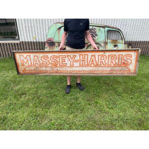 Rare Original 1900s Massey Harris Farm Tractors Advertising Wood Framed Sign