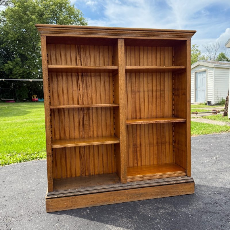 Antique Primitive Wainscoting Bookshelf / Book Case