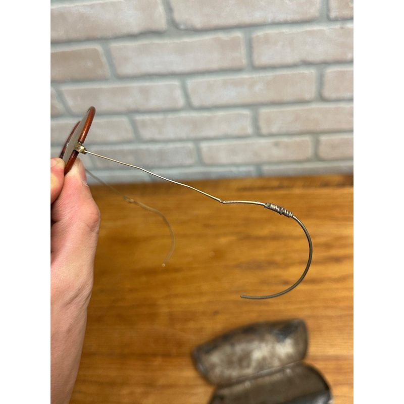 Antique APEX Gold Filled Eyeglasses Frames Oval Lenses Brown Coated