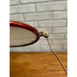 Antique APEX Gold Filled Eyeglasses Frames Oval Lenses Brown Coated