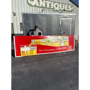 FxL2N7Ow_0.jpg Vintage HUGE Miller High Life Beer 14ft Advertising Sign