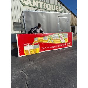 FxL2N7Ow_2.jpg Vintage HUGE Miller High Life Beer 14ft Advertising Sign