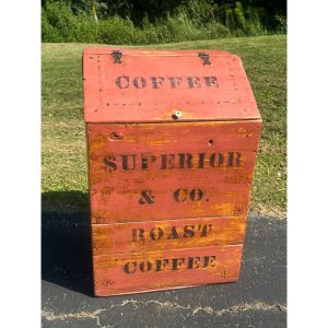 Antique Primitive Early 1900s Superior & Co Coffee General Store Bin Box