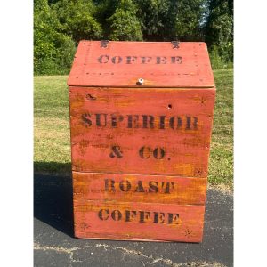Antique Primitive Early 1900s Superior & Co Coffee General Store Bin Box