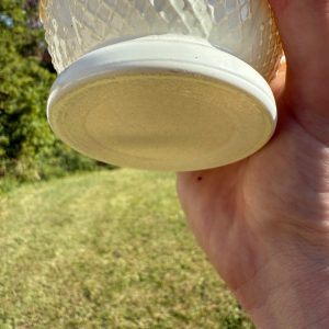 Antique Consolidated Milk Glass Cosmos Miniature Oil Lamp W/ Chimney & Shade