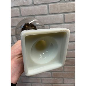 Antique 19th Century Victorian Milk Glass Pedestal Oil Lamp 1886 Queen Anne