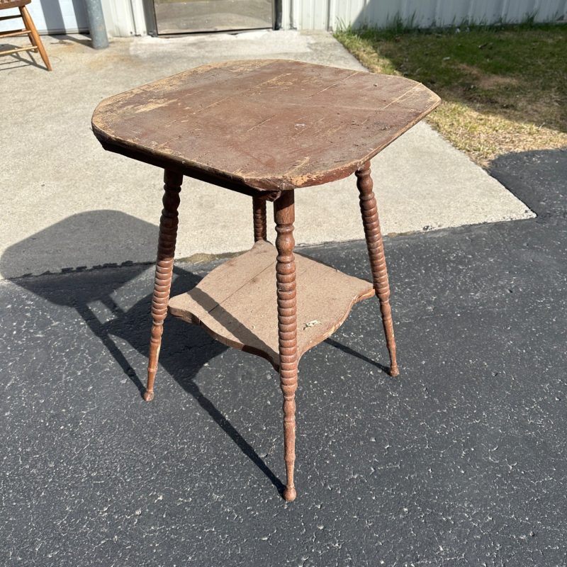 Antique Wooden Parlor Table Plant Stand Claw Feet Victorian