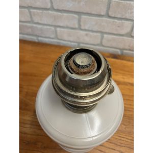 Aladdin White Venetian Glass Oil Lamp w/ NuType Model B Burner