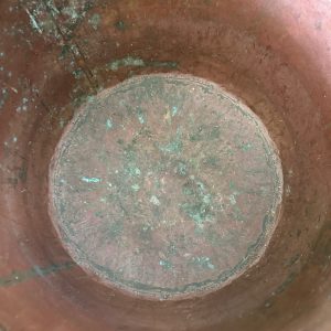 Antique Primitive 1800s Large Solid Copper Apple Butter Cauldron Kettle Pot