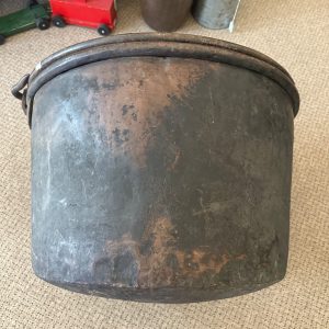 Antique Primitive 1800s Large Solid Copper Apple Butter Cauldron Kettle Pot