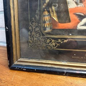 Antique 19th c. Sistine Madonna by Raphael Framed Lithograph German