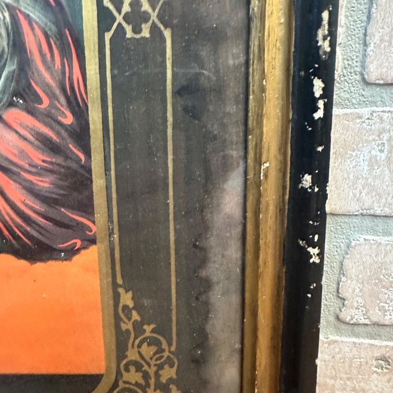 Antique 19th c. Sistine Madonna by Raphael Framed Lithograph German