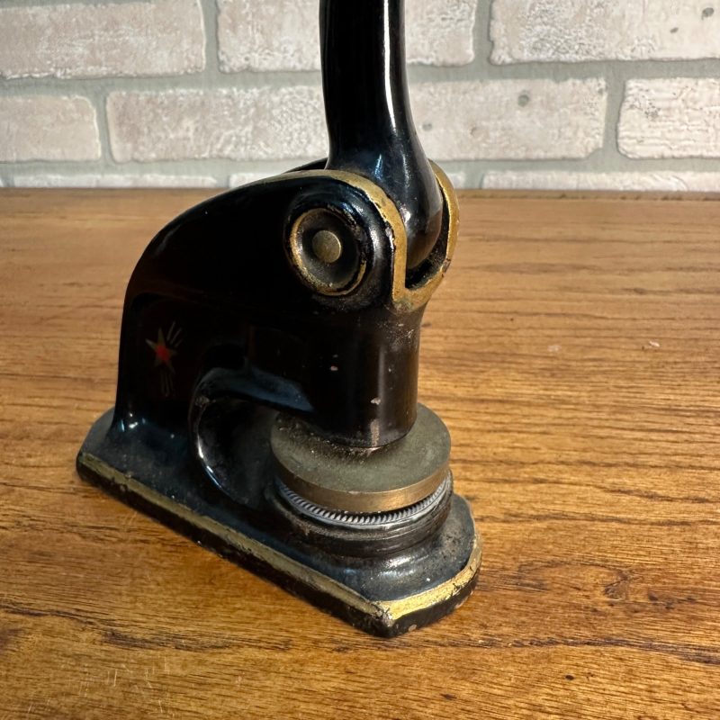 Antique Cast Iron Notary Stamp Seal -Capitol Furniture & Rug Madison Wis