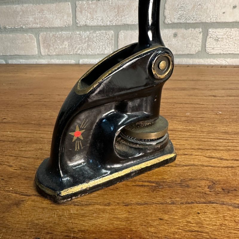 Antique Cast Iron Notary Stamp Seal -Capitol Furniture & Rug Madison Wis