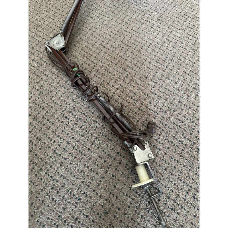 Vintage Mid Century Adjustable Drafting Lamp Portable C-Clamp Work Station Light