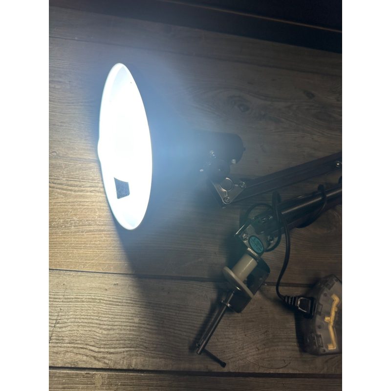 Vintage Mid Century Adjustable Drafting Lamp Portable C-Clamp Work Station Light