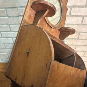 O3eF9lon_14.jpg Antique Wooden Wall Shaving Cabinet w/ Mirror Victorian Medicine Cabinet