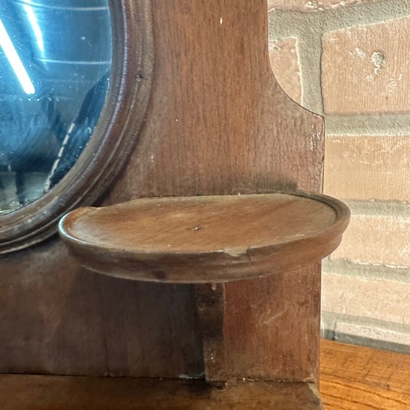 O3eF9lon_4.jpg Antique Wooden Wall Shaving Cabinet w/ Mirror Victorian Medicine Cabinet