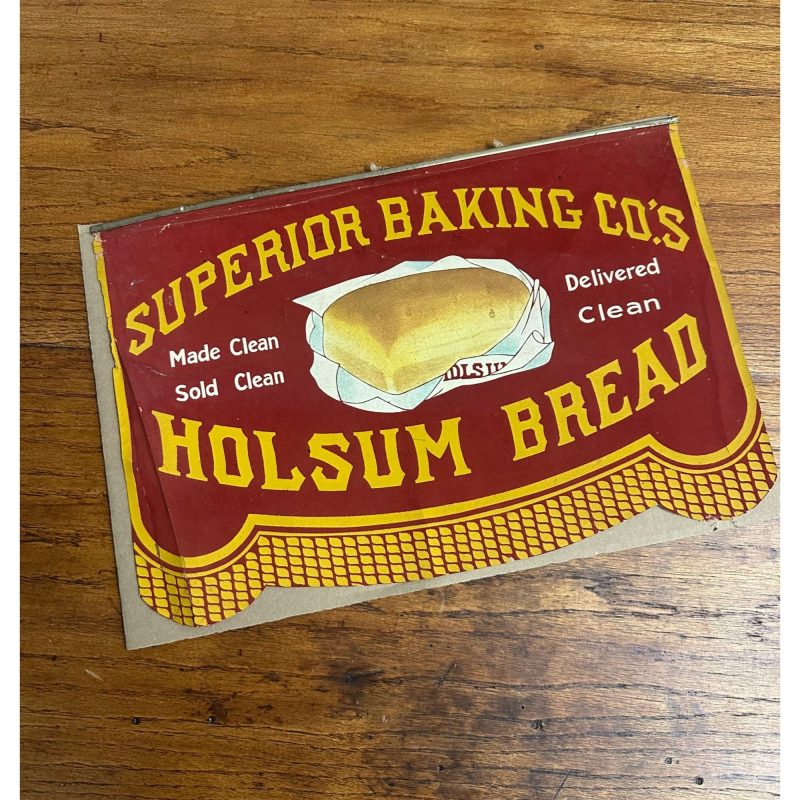 P44OzPRg_0.jpg Early 1900's Holsum Bread Cloth Pennant Advertising Banner Sign Superior Baking Co.