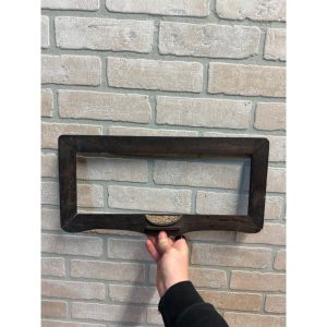 Antique American Folk Art Frame Carved Watermelon Oak Picture Frame